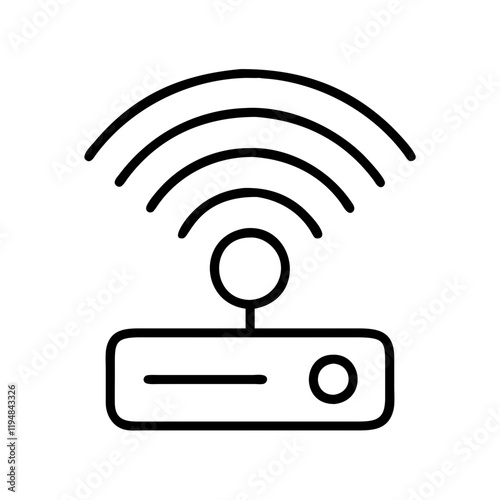 wi fi hotspot icon, wi fi hotspot line art - simple line art of wi fi hotspot, perfect for wi fi hotspot logos and icons and themed design 