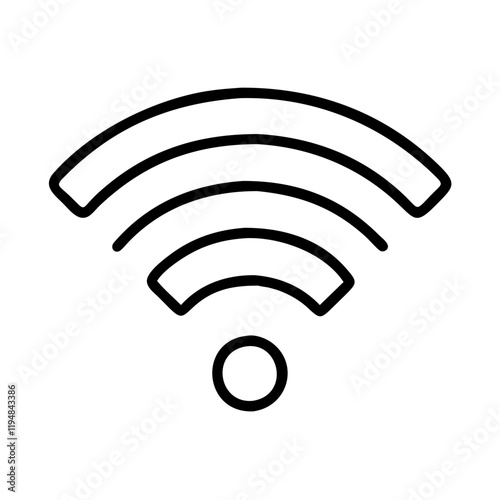 wi fi signal icon, wi fi signal line art - simple line art of wi fi signal, perfect for wi fi signal logos and icons and themed design 