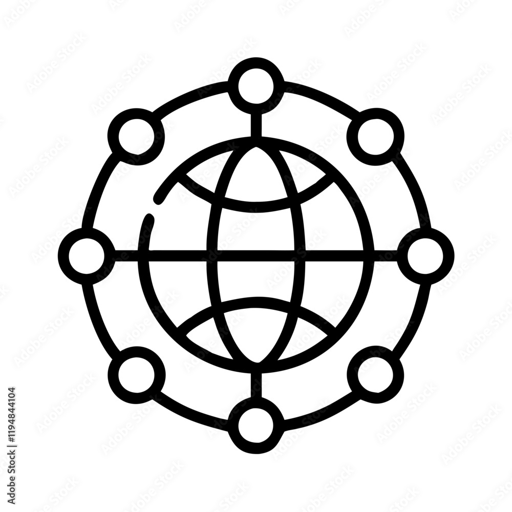 connected globe icon, connected globe line art - simple line art of connected globe, perfect for connected globe logos and icons and themed design connected globe icon, connected globe line art - simple line art of connected globe, perfect for connected globe logos and icons and themed design