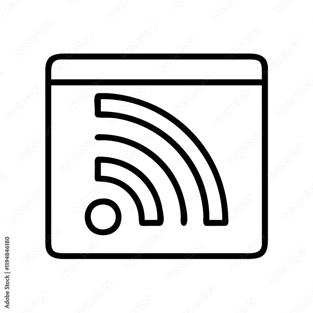 rss feed icon, rss feed line art - simple line art of rss feed, perfect for rss feed logos and icons and themed design rss feed icon, rss feed line art - simple line art of rss feed, perfect for rss feed logos and icons and themed design