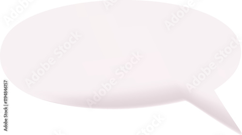 Graphically volumetric empty speech bubble