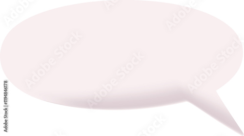 Graphically volumetric empty speech bubble