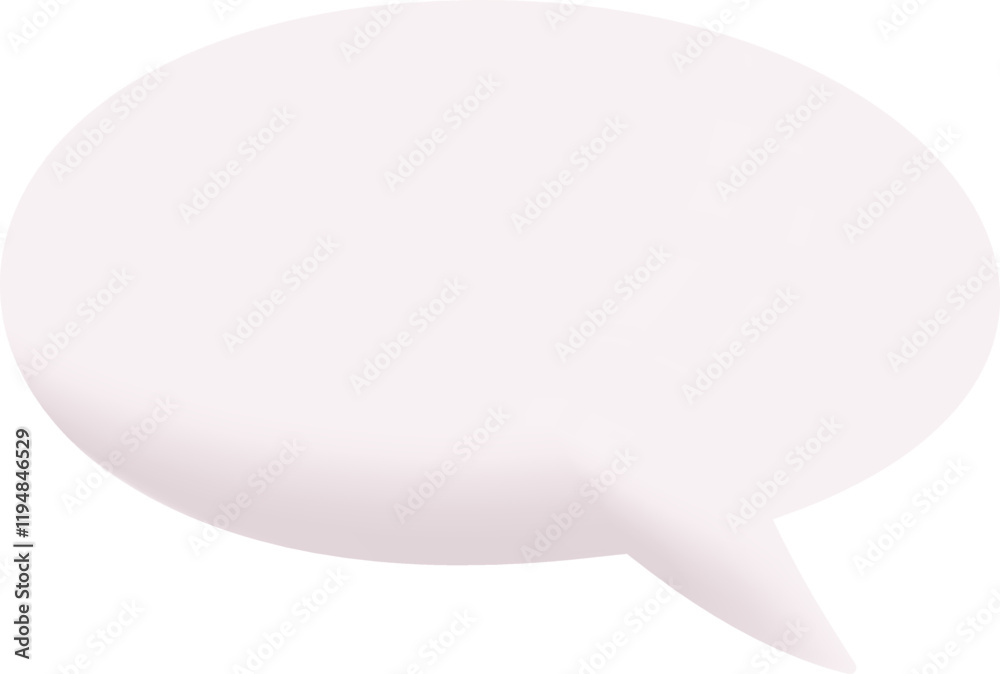 Graphically volumetric empty speech bubble Graphically volumetric empty speech bubble