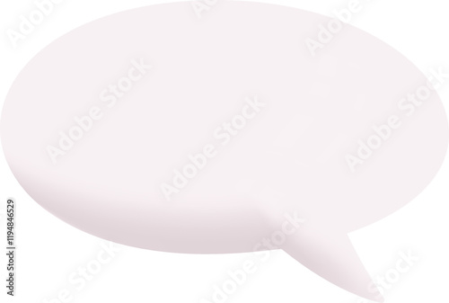 Graphically volumetric empty speech bubble