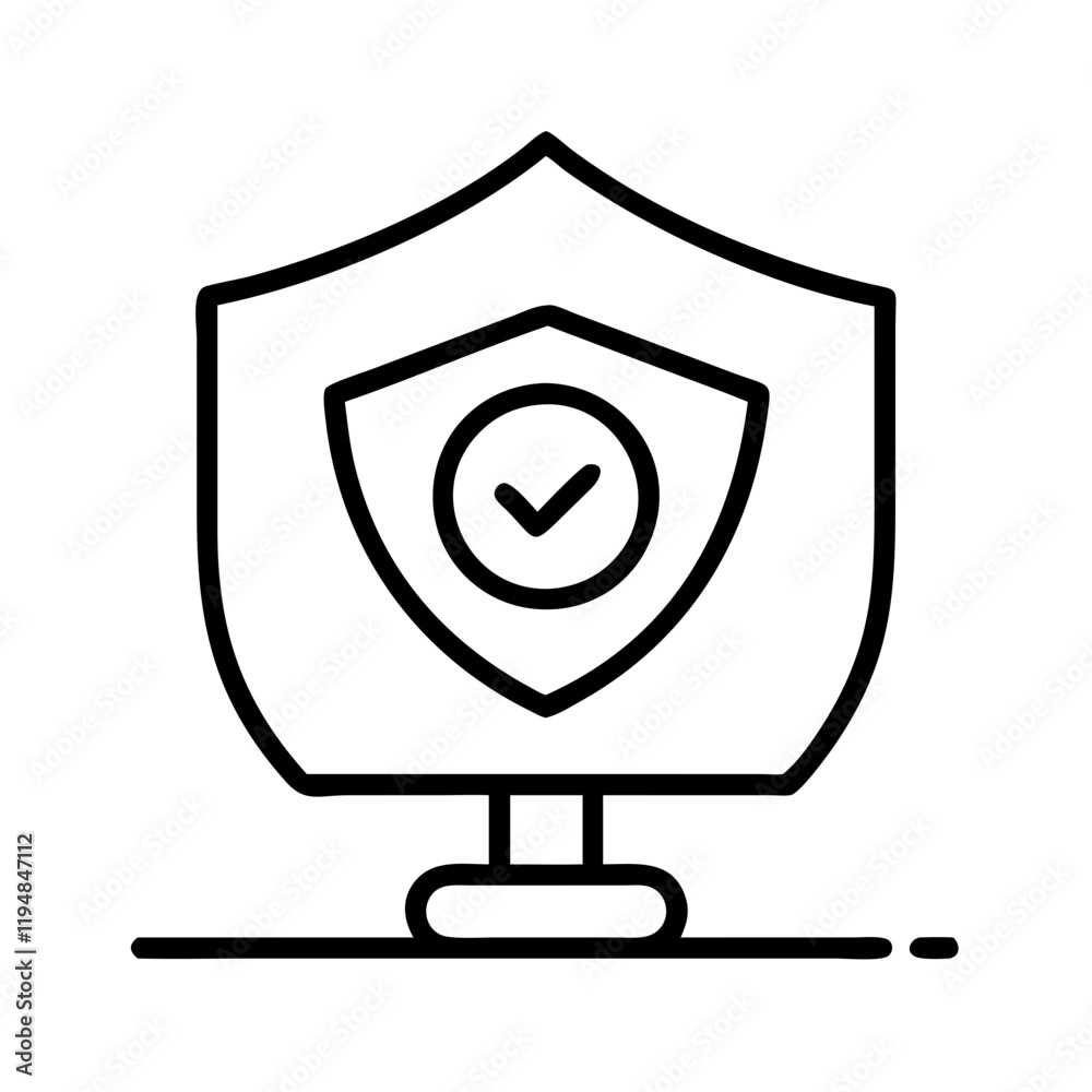 vpn shield icon, vpn shield line art - simple line art of vpn shield, perfect for vpn shield logos and icons and themed design vpn shield icon, vpn shield line art - simple line art of vpn shield, perfect for vpn shield logos and icons and themed design