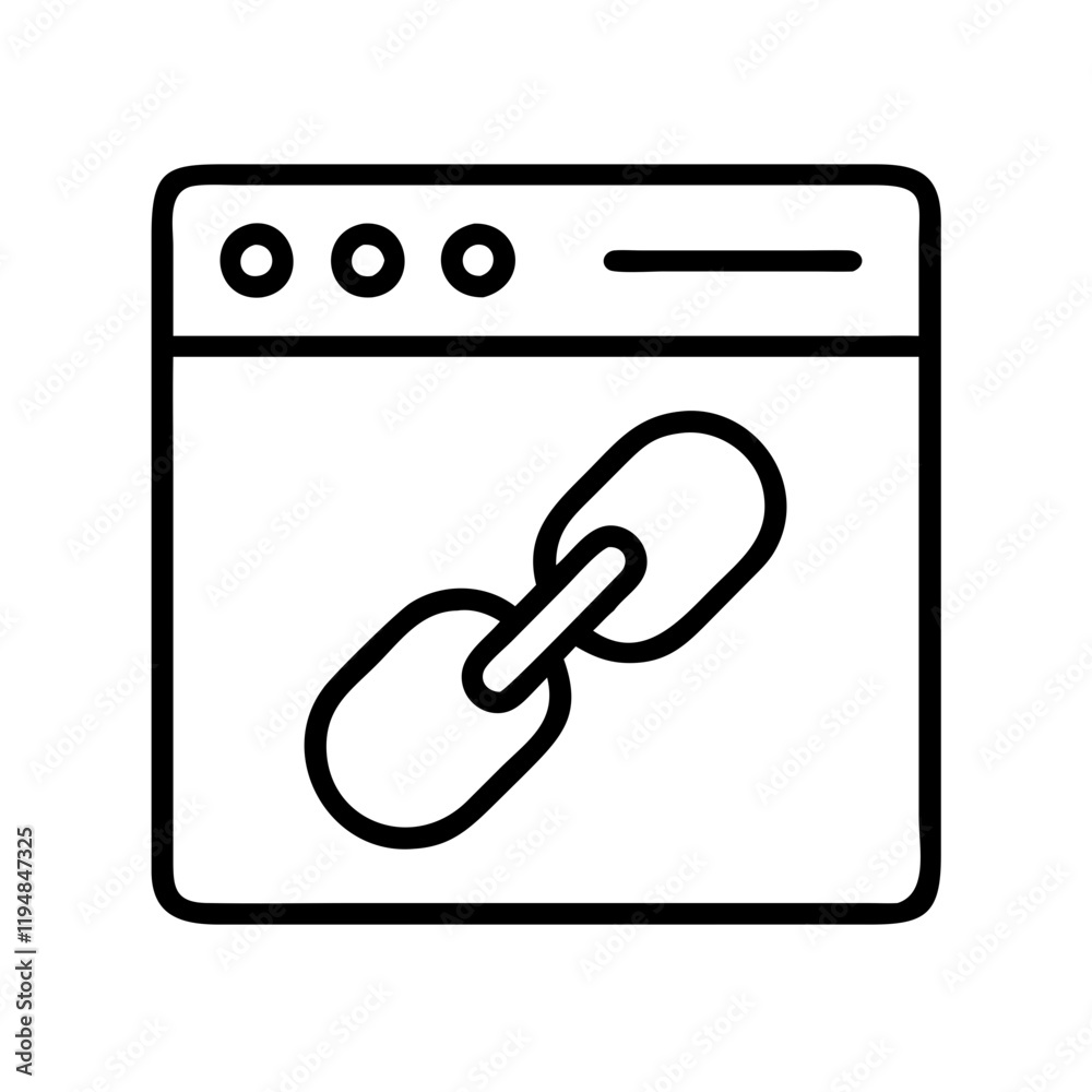 web link icon, web link line art - simple line art of web link, perfect for web link logos and icons and themed design web link icon, web link line art - simple line art of web link, perfect for web link logos and icons and themed design