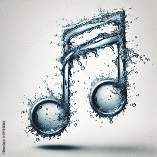 Symbole musical liquide photo