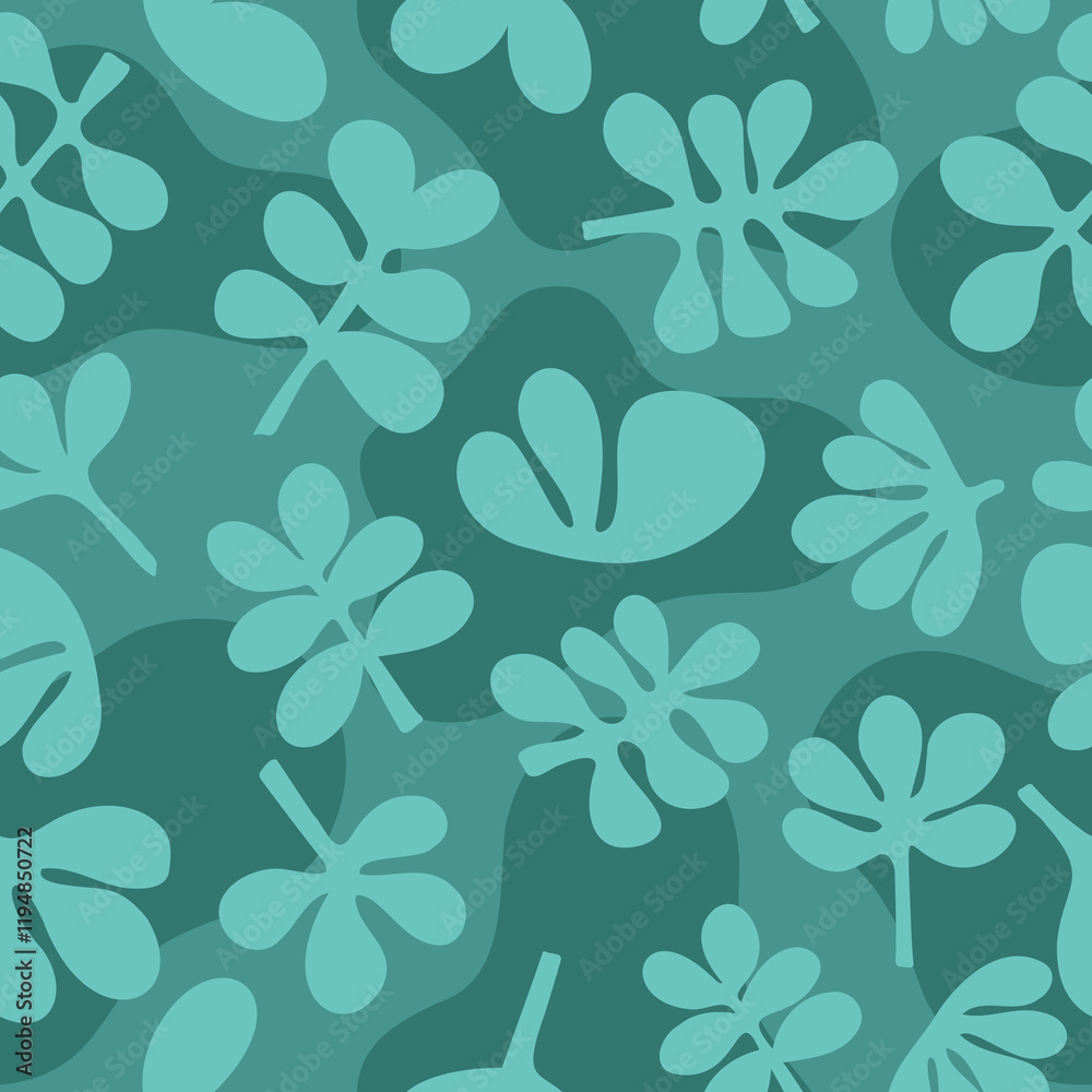 Seamless pattern with abstract leaves. Vector illustration.
Seamless pattern with abstract leaves. Vector illustration.