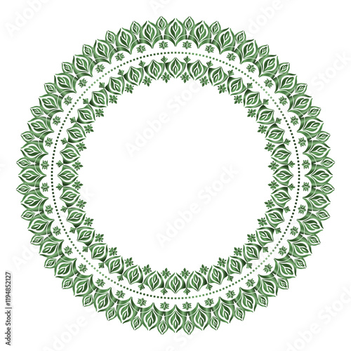 Damask Round Wreath gold circular round ornament floral Abstract pattern, Classic Victorian traditional style, illustration Vintage Design, Floral frames, Mandala, Antique, Moroccan frame
