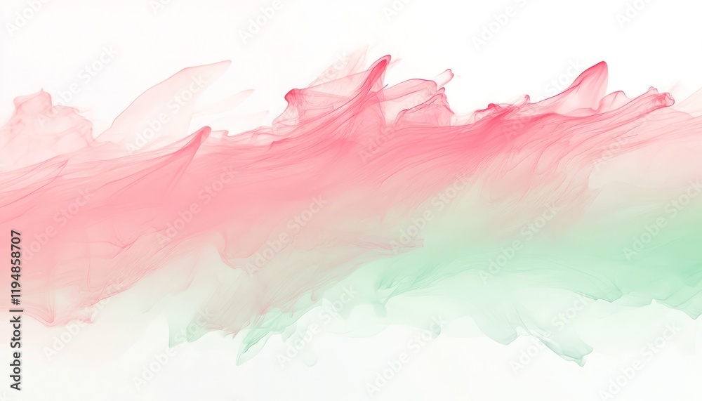Soft pastel pink and green ink merging into a seamless gradient Soft pastel pink and green ink merging into a seamless gradient
