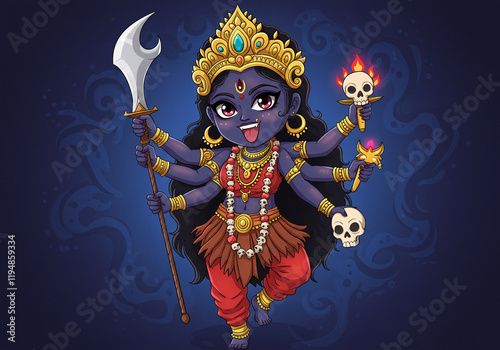 Fierce Goddess Kali in Divi...