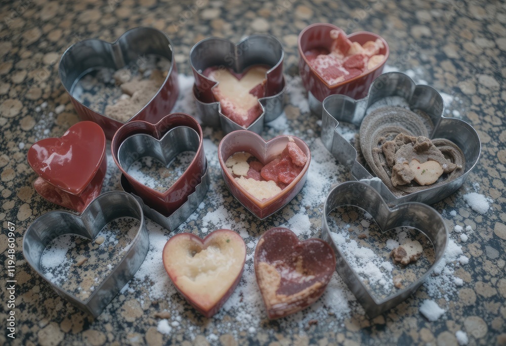 Obraz premium heart shaped candy