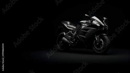 Dark minimalist desktop wallpaper, motorbike design, emphasizing speed and power