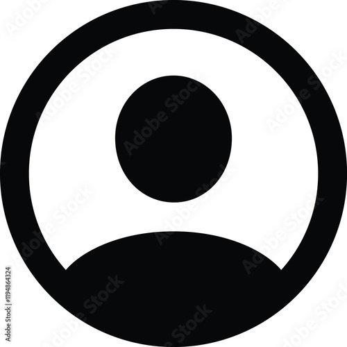 Vector flat illustration in grayscale. Avatar, user profile, person icon, gender neutral silhouette, profile picture. Suitable for social media profiles, icons, screensavers template.