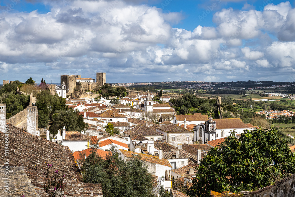 The Castle of Obidos, Castelo de Obidos is a well preserved medieval palace in the town of Obidos in Portugal The Castle of Obidos, Castelo de Obidos is a well preserved medieval palace in the town of Obidos in Portugal