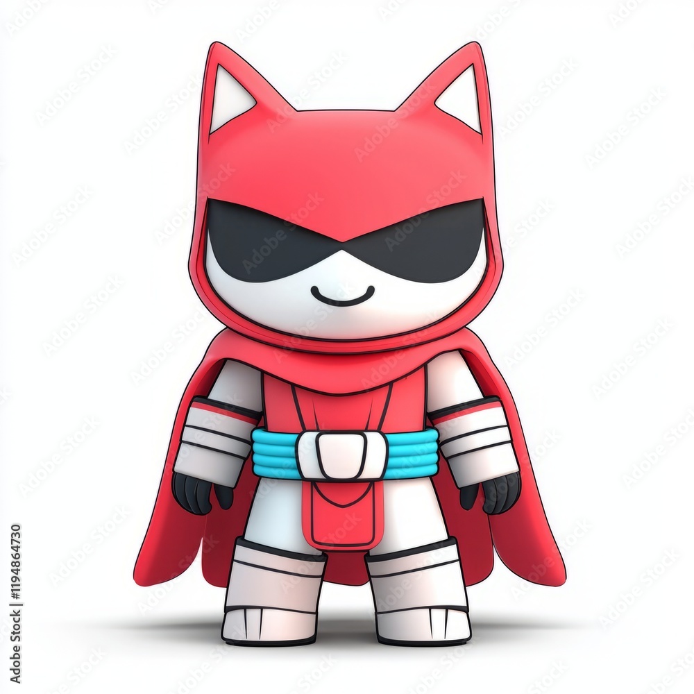 Adorable Red Cat Superhero Cartoon Character Design Adorable Red Cat Superhero Cartoon Character Design