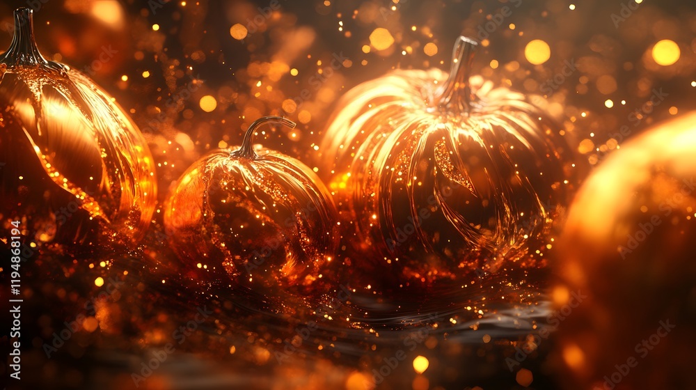 Naklejka premium Festive Liquid Metal Celebration