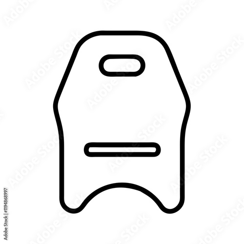 swim kickboard icon, swim kickboard line art - simple line art of swim kickboard, perfect for swim kickboard logos and icons and themed design 