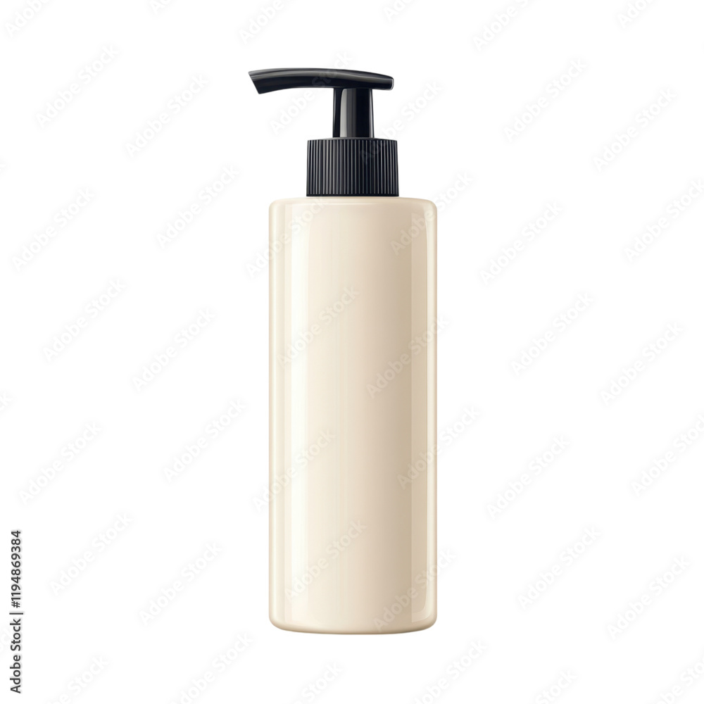 Elegant Cream Lotion Bottle with Black Pump Dispenser for Skincare and Beauty Products Elegant Cream Lotion Bottle with Black Pump Dispenser for Skincare and Beauty Products