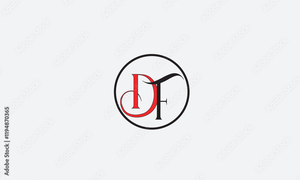 DF, FD, F, D , Abstract Letters Logo Monogram DF, FD, F, D , Abstract Letters Logo Monogram
