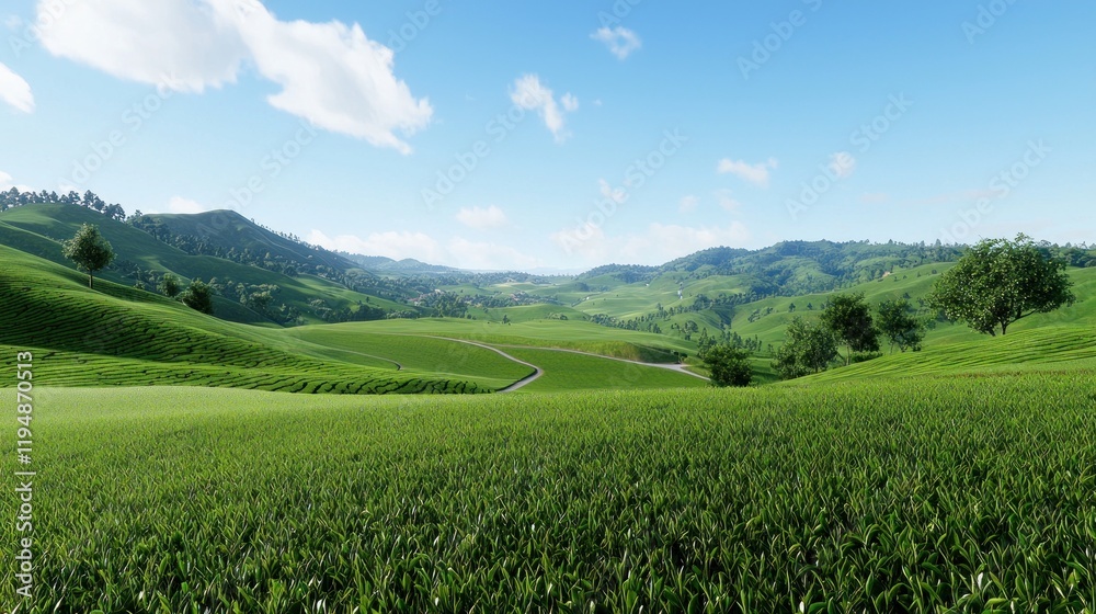 Serene Rolling Hills Landscape Serene Rolling Hills Landscape