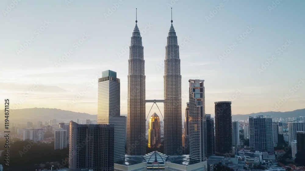 Obraz premium City Skyline at Sunrise