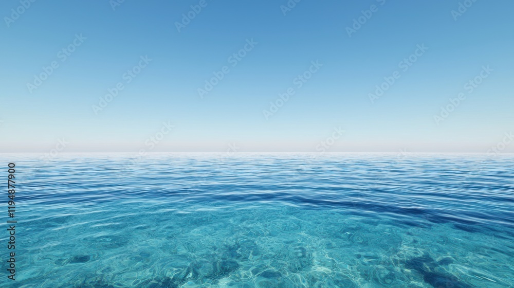 Fototapeta premium Calm Ocean Under Blue Sky
