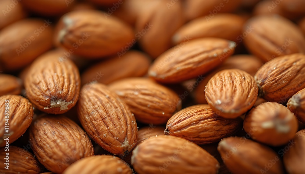 Macro Photography of Almonds: A Close-Up View of Nutritious Nuts Macro Photography of Almonds: A Close-Up View of Nutritious Nuts