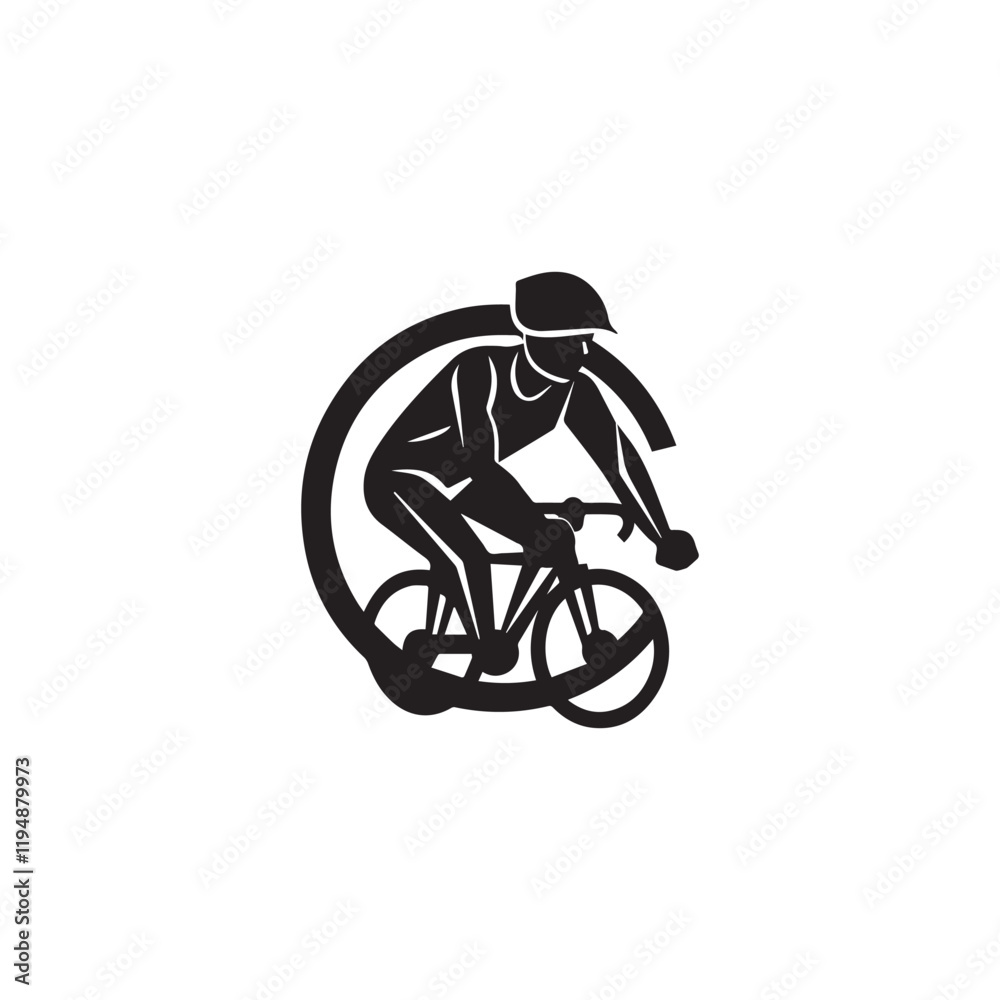 Naklejka premium rider silhouette
