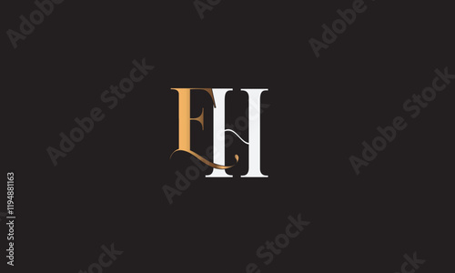 EH, HE, E, H , Abstract Letters Logo Monogram	