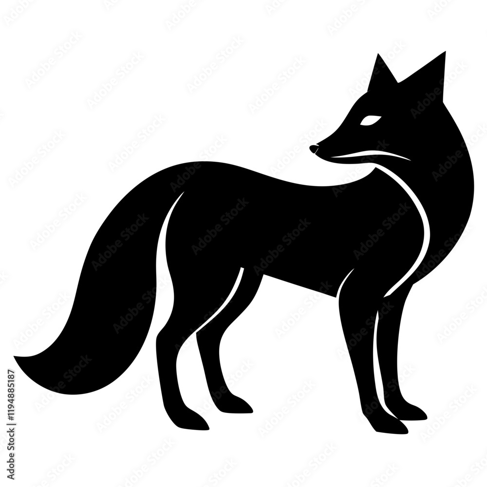 Fox silhouette Fox silhouette