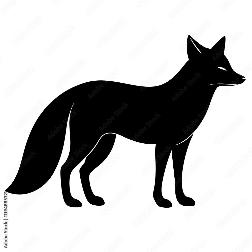 Fox silhouette Fox silhouette