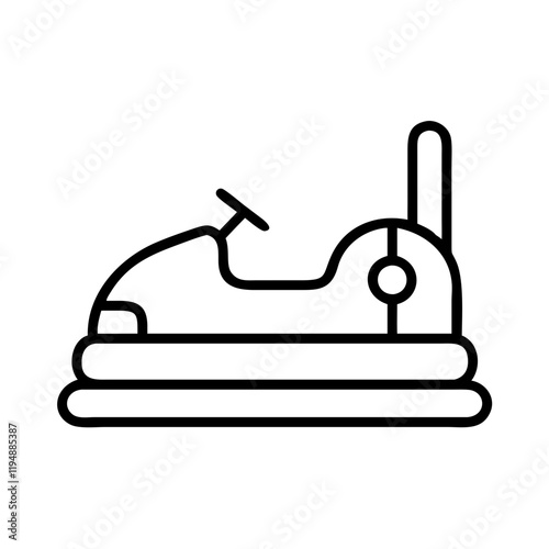 bumper cars icon, bumper cars line art - simple line art of bumper cars, perfect for bumper cars logos and icons and themed design 