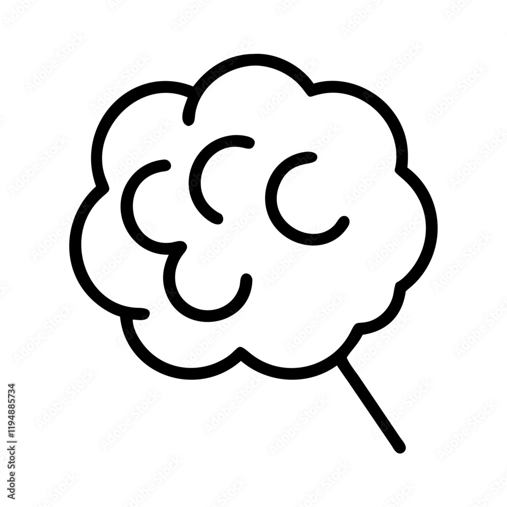 cotton candy swirl icon, cotton candy swirl line art - simple line art of cotton candy swirl, perfect for cotton candy swirl logos and icons and themed design cotton candy swirl icon, cotton candy swirl line art - simple line art of cotton candy swirl, perfect for cotton candy swirl logos and icons and themed design
