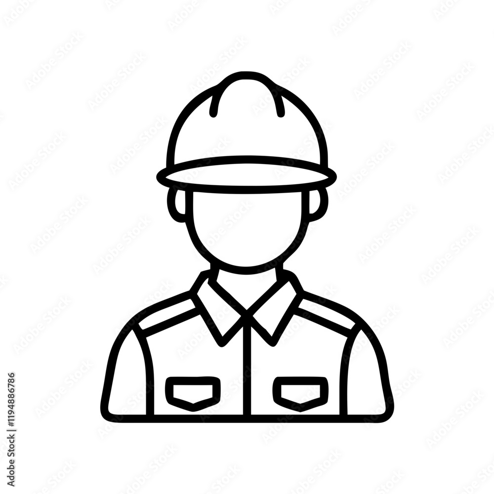 park employee with uniform icon, park employee with uniform line art - simple line art of park employee with uniform, perfect for park employee with uniform logos and icons and themed design park employee with uniform icon, park employee with uniform line art - simple line art of park employee with uniform, perfect for park employee with uniform logos and icons and themed design