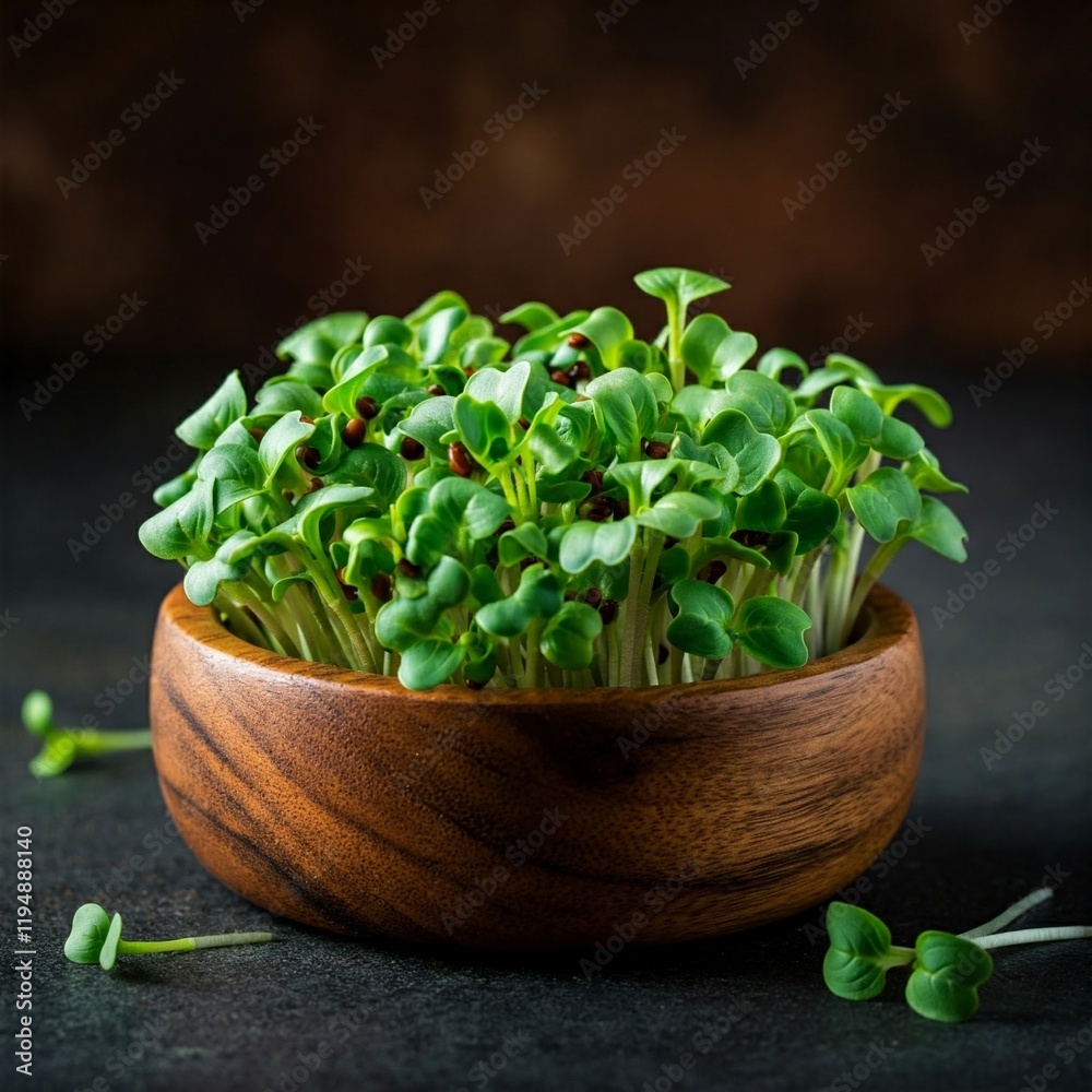 Naklejka premium microgreens in a pot