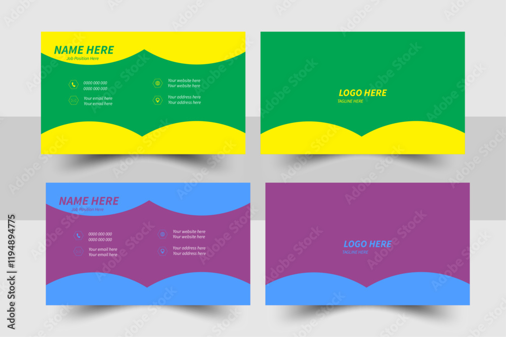 Fototapeta premium Simple Business Card Layout