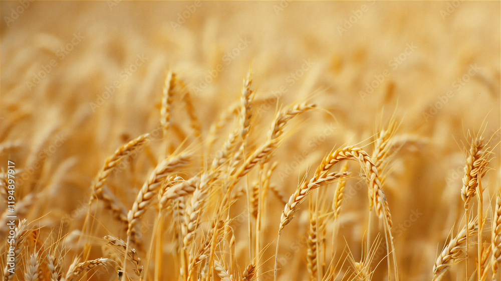 Fototapeta premium Wheat field in close up version 7