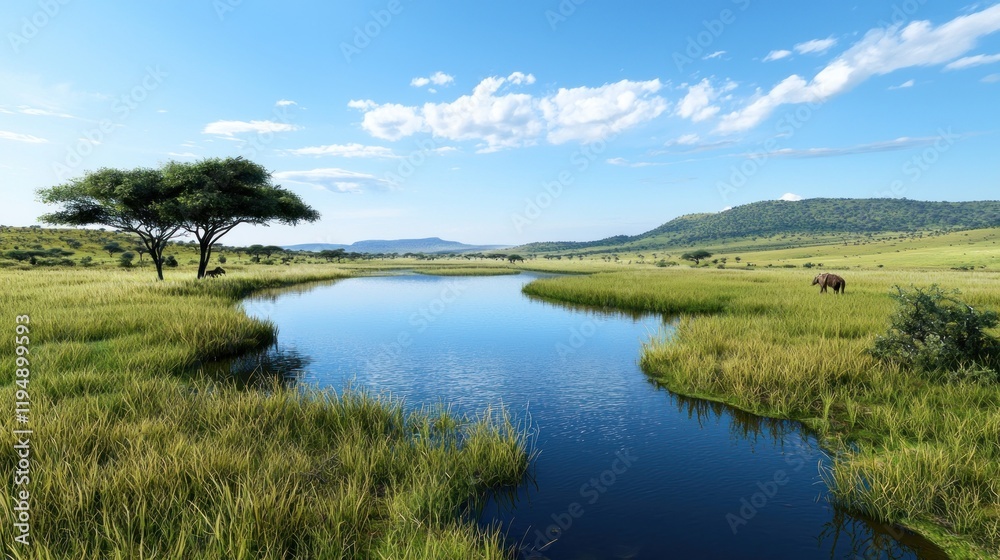 Serene Savanna Landscape Serene Savanna Landscape