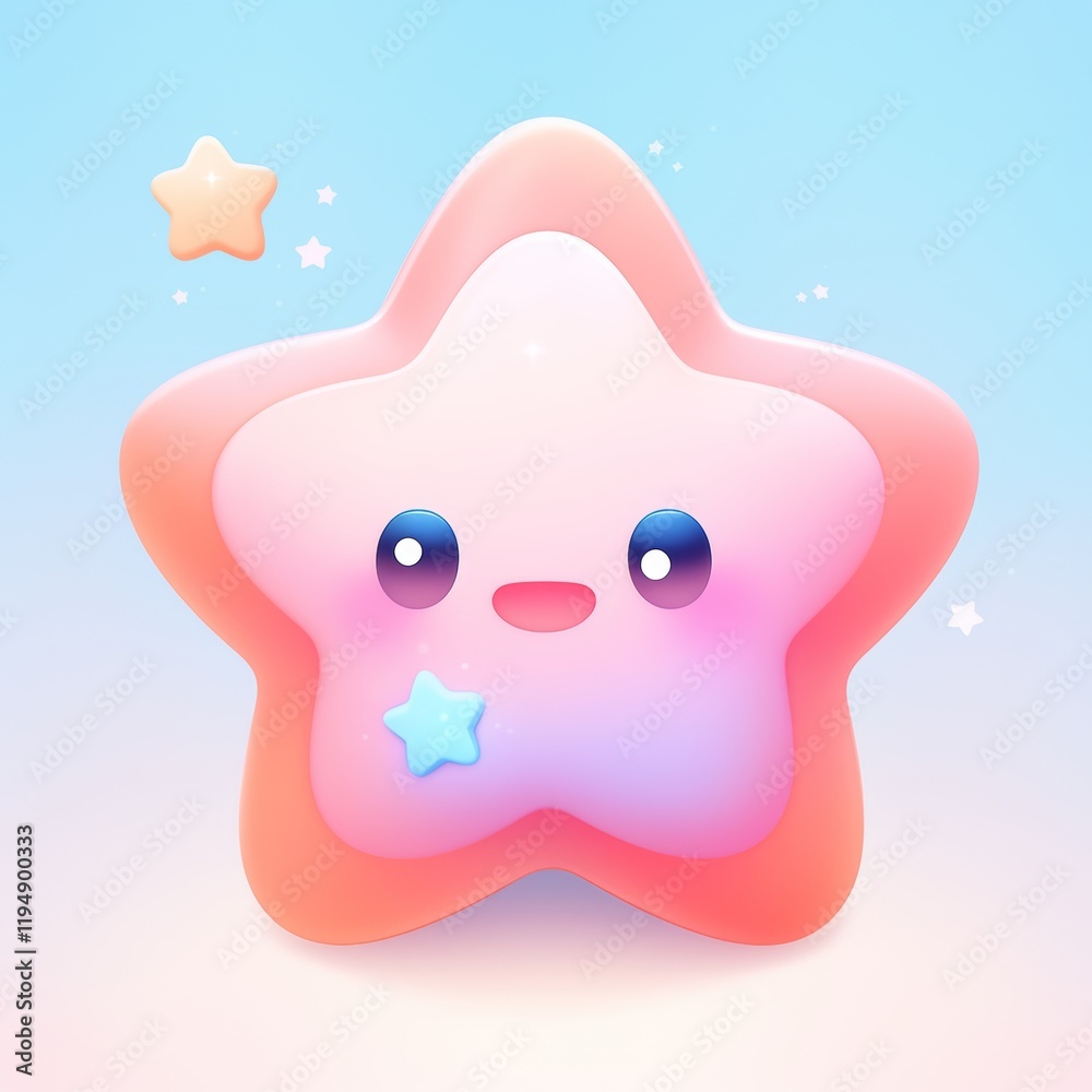 Cute shy star shining. star characters in neon design. Pink gradient star isolated on white background. holographic icon in minimalistic design. stickers with 3D render of stars. Cute shy star shining. star characters in neon design. Pink gradient star isolated on white background. holographic icon in minimalistic design. stickers with 3D render of stars.