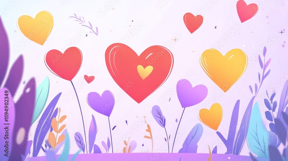 Creative Love Composition for Happy Valentine's Day Celebration Creative Love Composition for Happy Valentine's Day Celebration