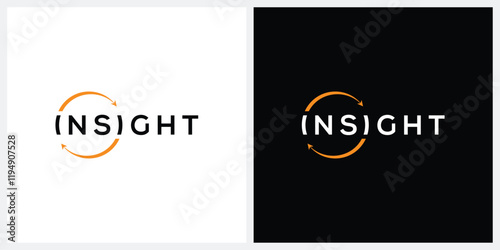 typography text insight logo design graphic vector