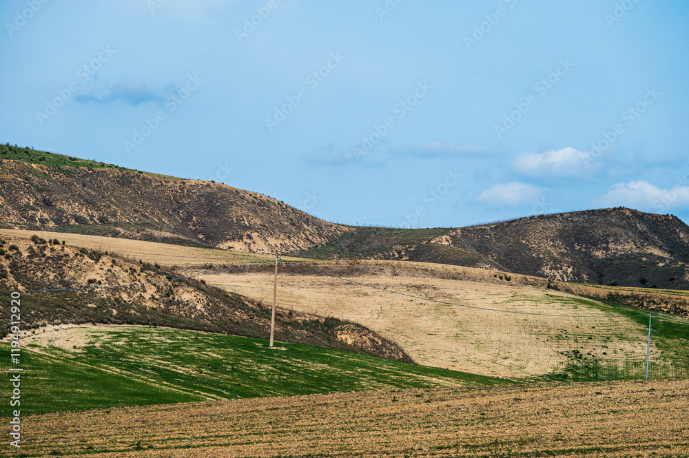 Naklejka premium Matera province: spring countryside landscape 