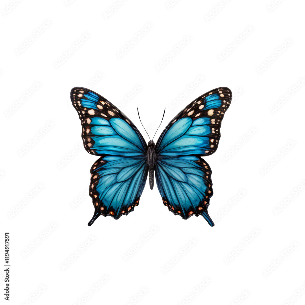 Azure Morpho Butterfly: A vibrant, azure morpho butterfly with intricate wing patterns, showcasing the beauty of nature in a delicate, intricate design. Azure Morpho Butterfly: A vibrant, azure morpho butterfly with intricate wing patterns, showcasing the beauty of nature in a delicate, intricate design.