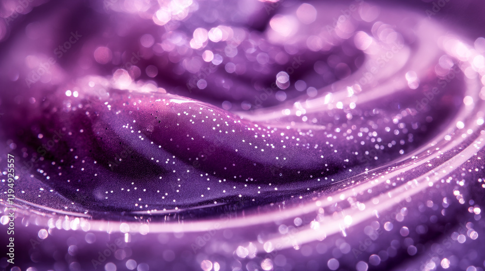 Obraz premium Purple glittery abstract background with flowing textures and sparkling details. Generative AI