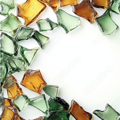 Broken Glass Elements Recycled Material Artistry Open Space Abstract Viewpoint Creative Concept photo