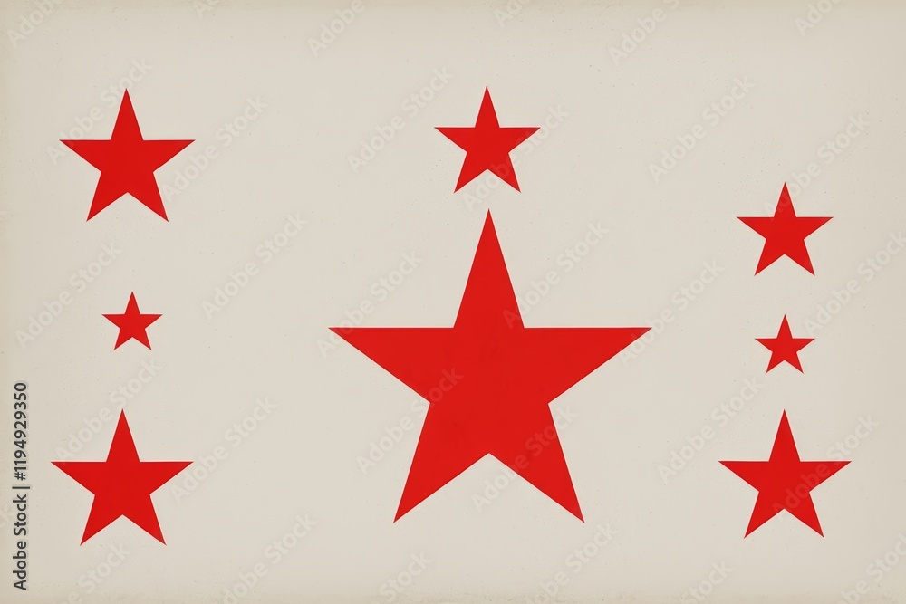 Fototapeta premium there are five red stars on a white background