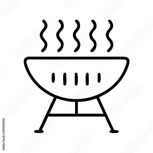 grill heat zones icon, grill heat zones line art - simple line art of grill heat zones, perfect for grill heat zones logos and icons and themed design 