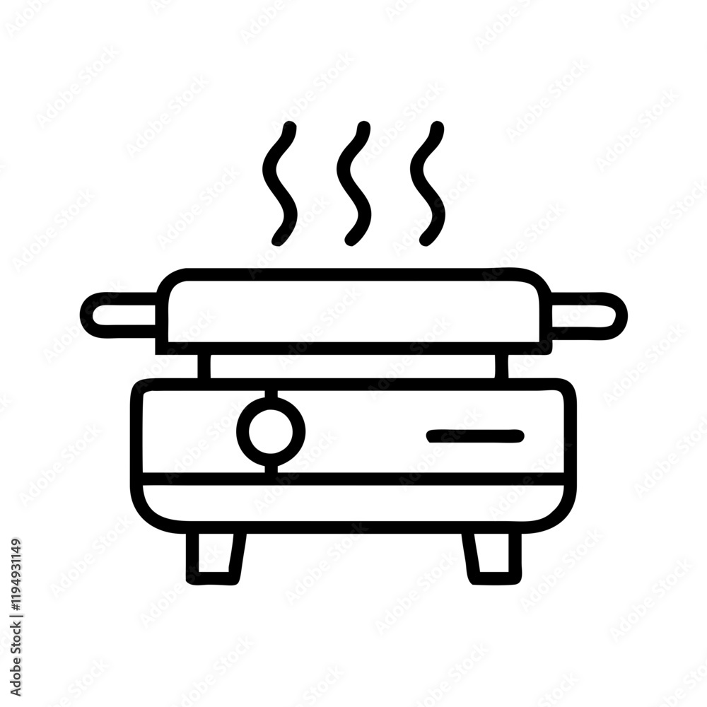 side burner on grill icon, side burner on grill line art - simple line art of side burner on grill, perfect for side burner on grill logos and icons and themed design side burner on grill icon, side burner on grill line art - simple line art of side burner on grill, perfect for side burner on grill logos and icons and themed design