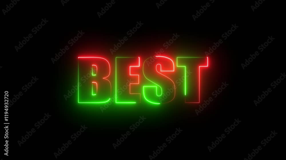 Neon shine best text latter icon animation on offer shop premium shape party tape black background. Neon shine best text latter icon animation on offer shop premium shape party tape black background.